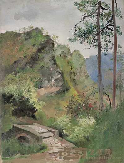 吴冠中 井冈山 61×46cm